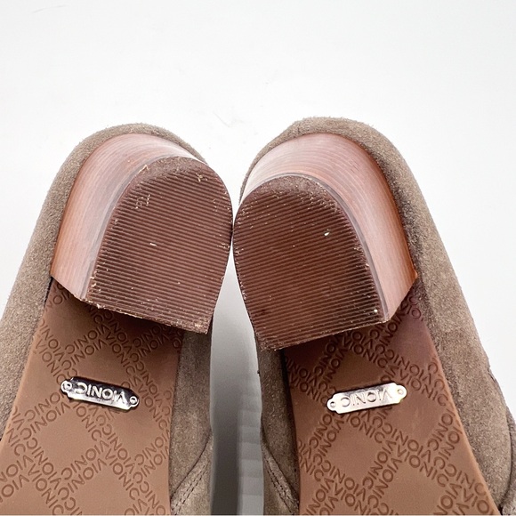 Vionic Sterling Taupe Suede Side Zip Booties Size 8 - Picture 9 of 12